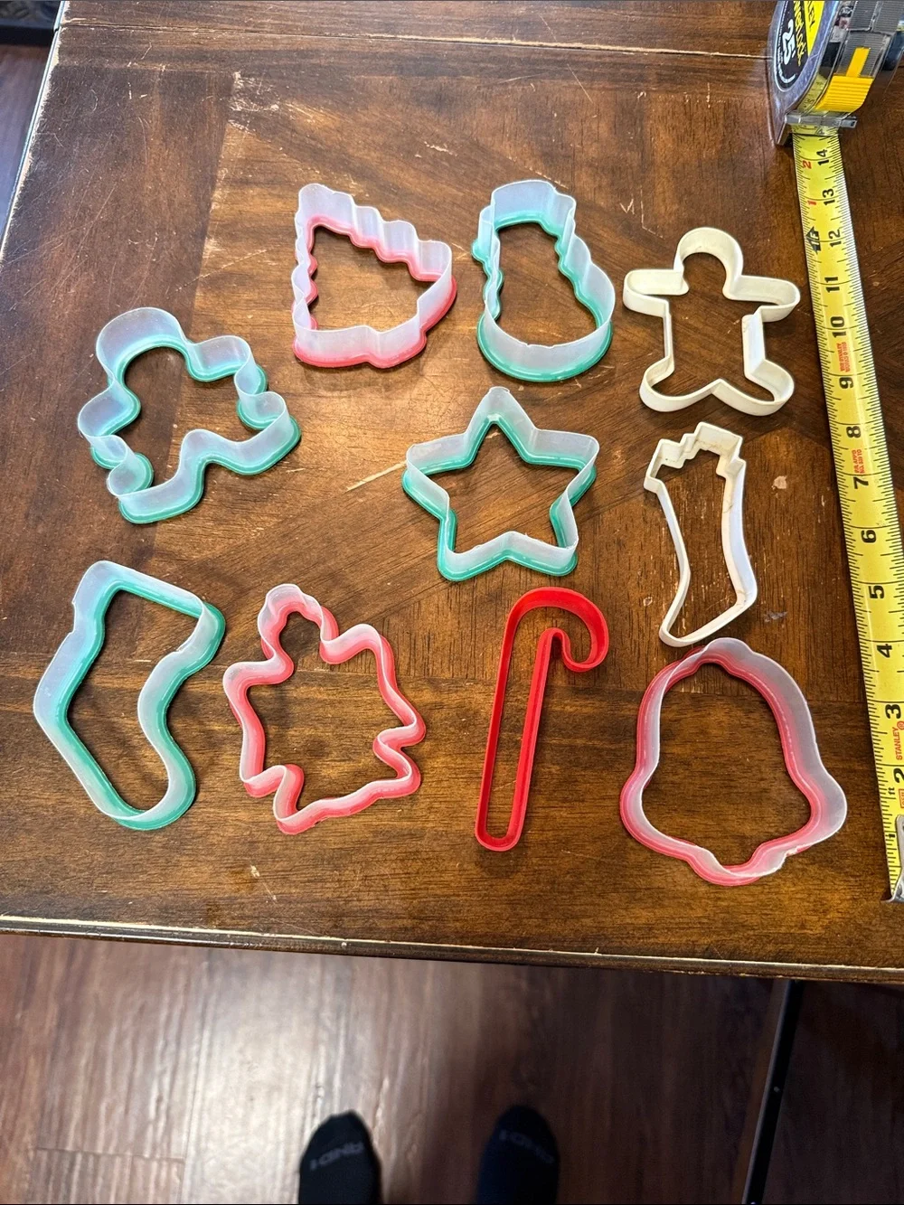 Holiday Cookie Cutter Set - Red, Green, White in used condition